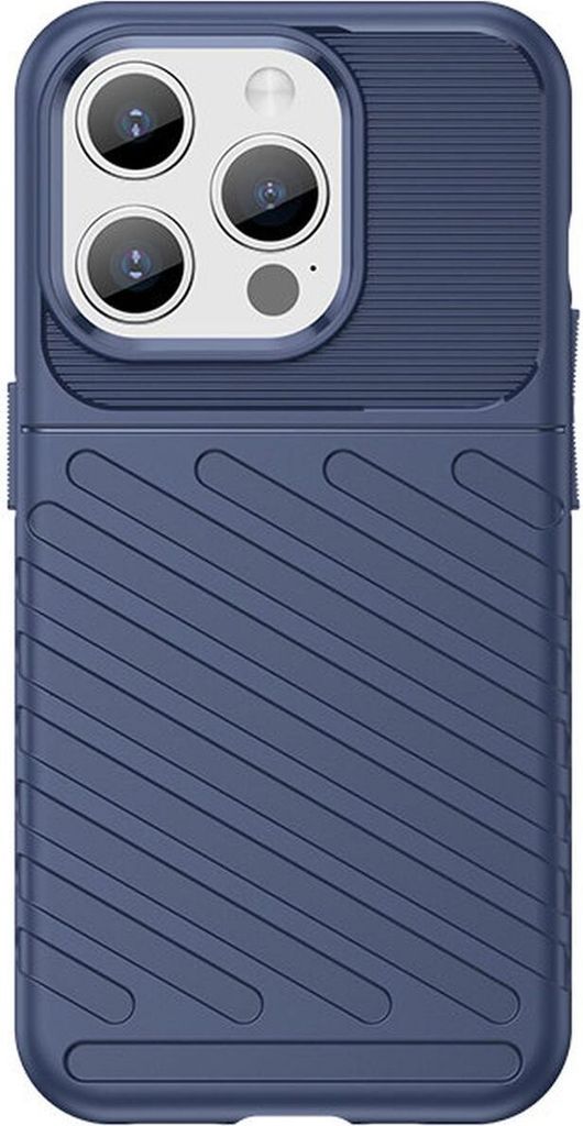Gepanzerte Thunder Bumper Handy Hülle kompatibel mit iPhone 15 Pro Blau