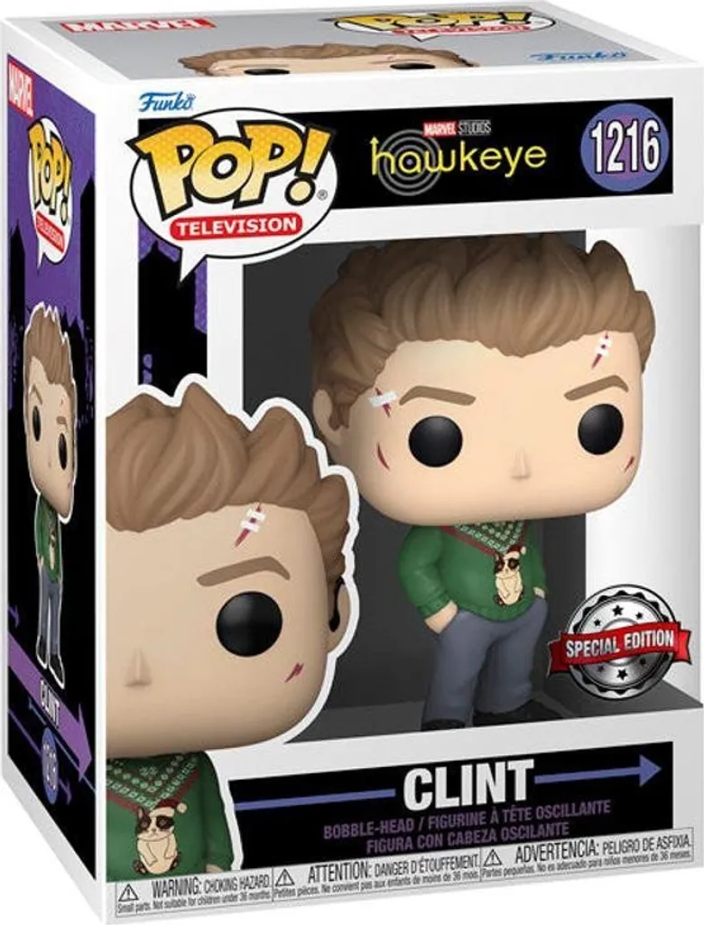 Funko POP ! Oeil-de-lynx Clint 1216 - Figurine Marvel Détails Authentiques