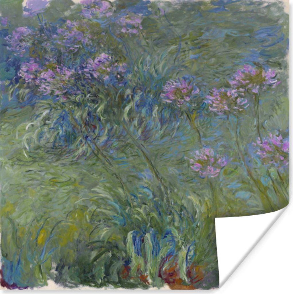 MuchoWow Poster Agapanthus - Gemälde von Claude Monet 50x50 cm - Wohnzimmerdekoration