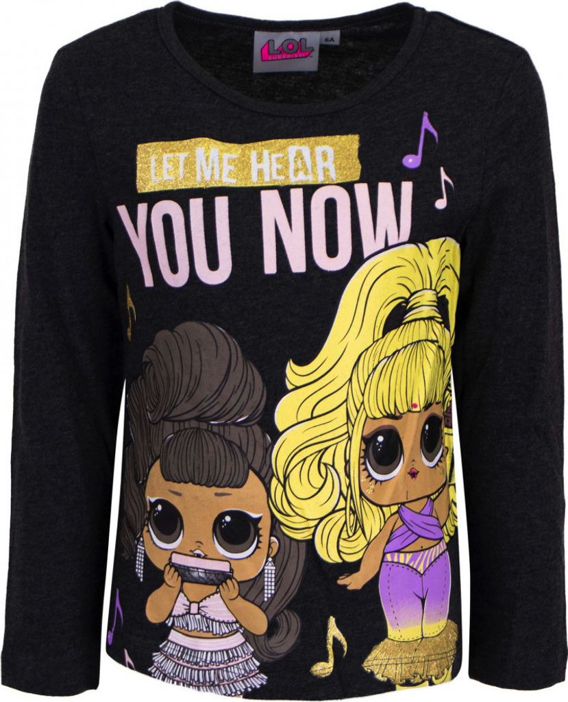 L.O.L. Surprise! T-Shirt -"Let me hear you now" langärmlig,grau 110