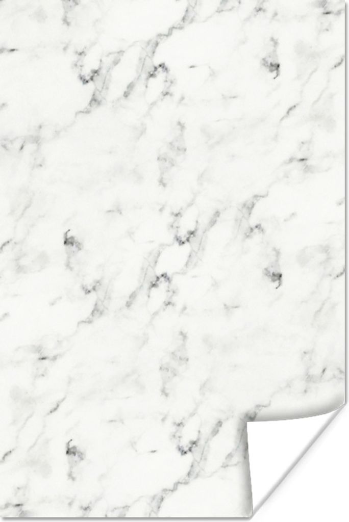 MuchoWow Poster Marmor - Weiß - Grau 40x60 cm - Plakate für die Wand - Poster Babyzimmer