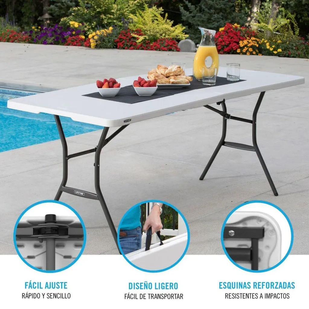 Table pliante plastique 182x76cm - Gain de place, Solide, Lifetime - 15
