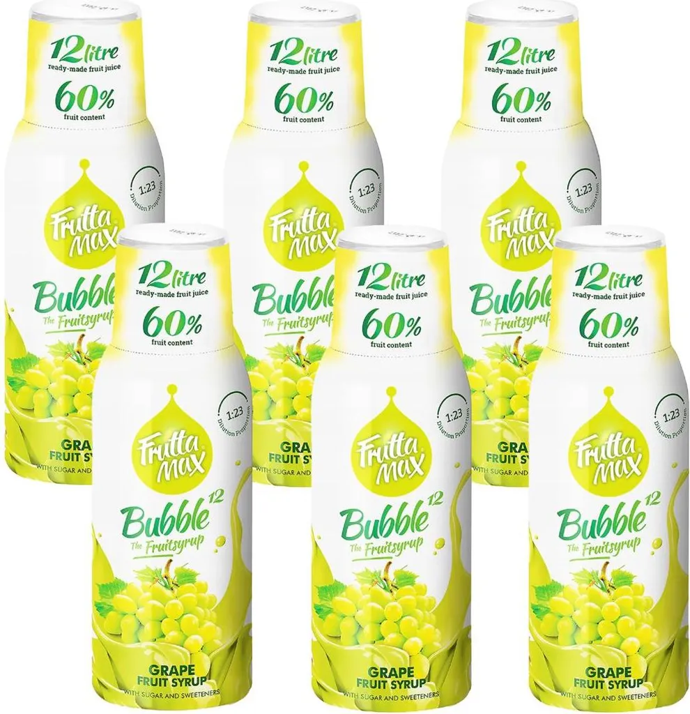 Sirop de Raisin Fruité Concentré FruttaMax - Pack de 6 Boissons Maison