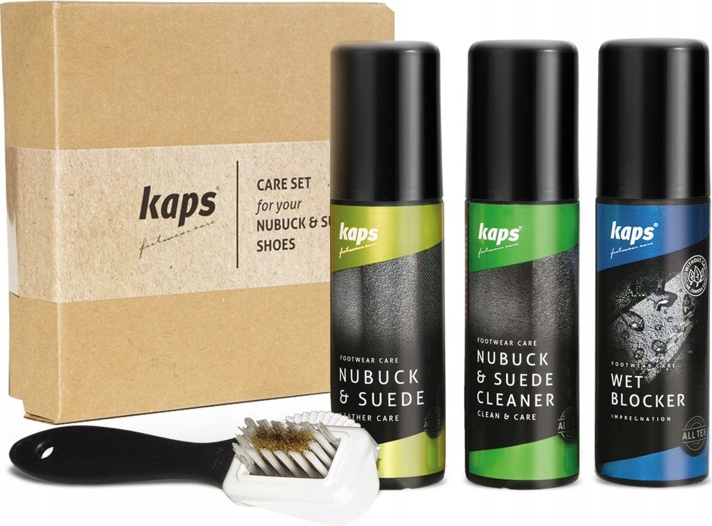 Kaps Pflegeset Nubuk- und Wildlederschuhe Reinigungsset Produktbild 