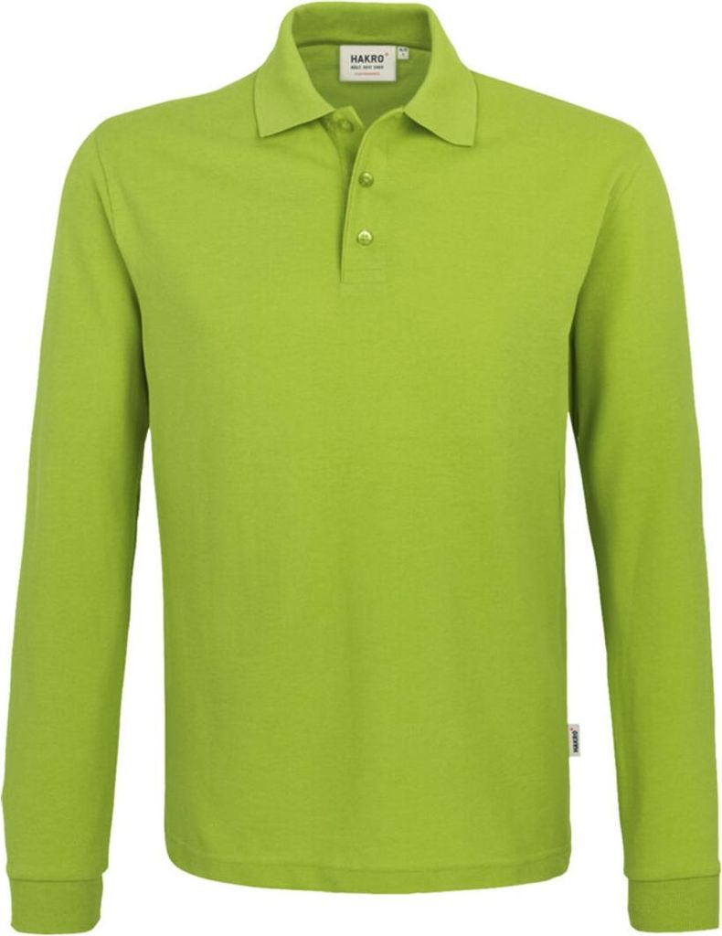 HAKRO Longsleeve-Poloshirt Mikralinar 815, kiwi, 3XL