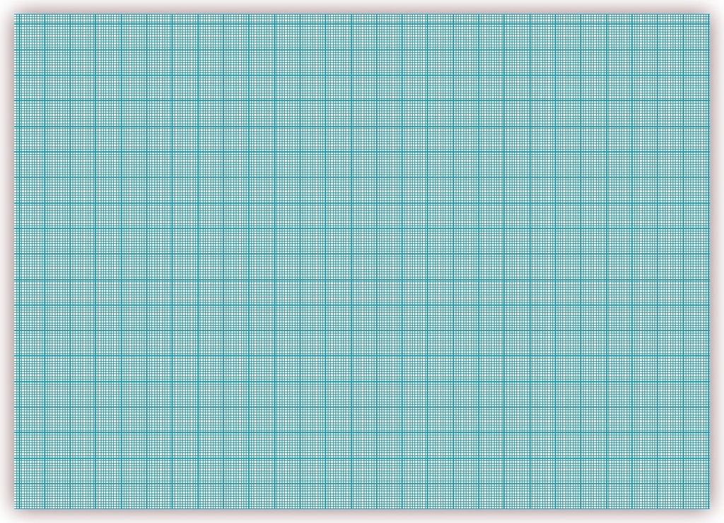 2 Stück Millimeterpapier Block DIN A3 (297 x 420 mm) 25 Blatt, links + rechts verleimt (blau)