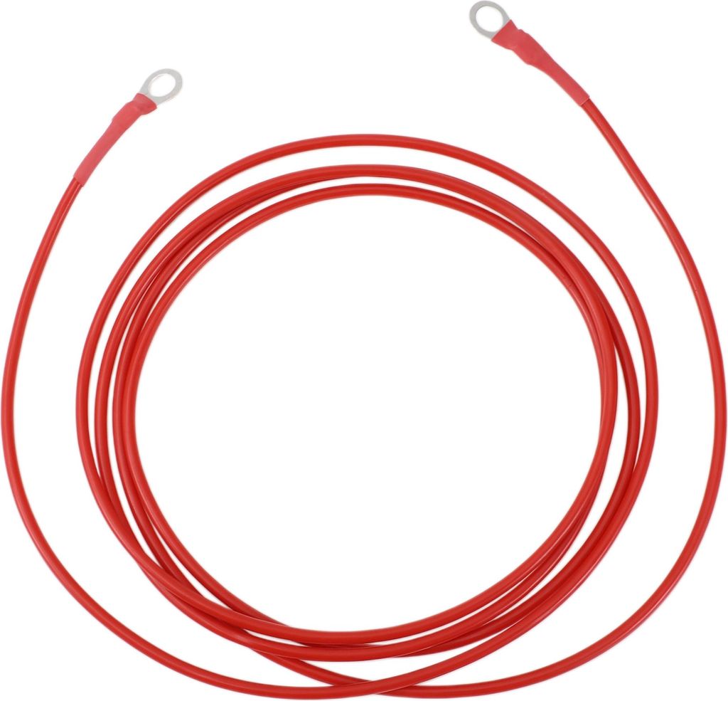 240cm 12 AWG Batterie-Wechselrichterkabel 5/16" Batteriekabel verzinntes Kupfer Rot OT Typ 1 Stk