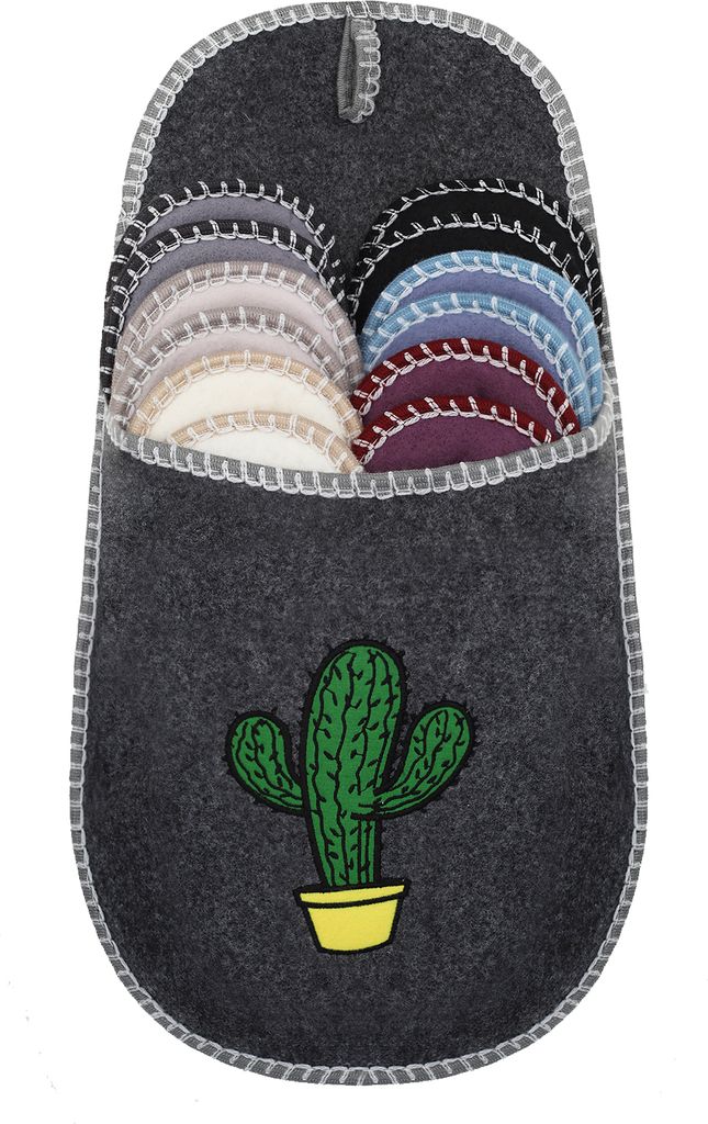 ONVAYA® ABS Gästepantoffel | Kaktus | 6er Set | Antirutsch Produktbild 