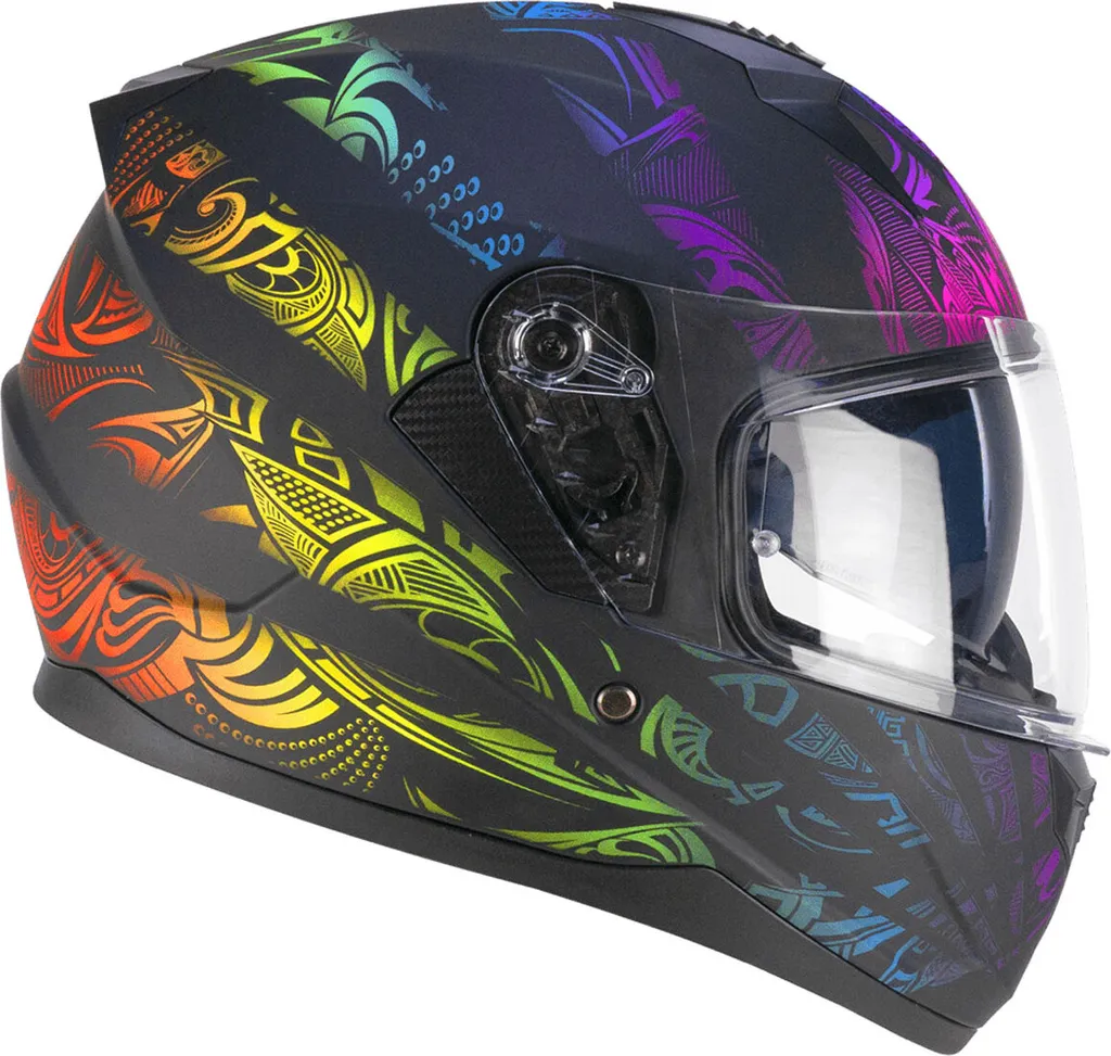 SKA-P 3MHS Speeder Rainbow mat : casque L sécure et stylé noir/vert/rouge