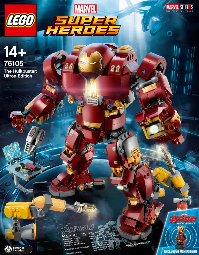 Hulkbuster LEGO 76105 Idéal pour Décorer un Bureau de Fan de Marvel - 5