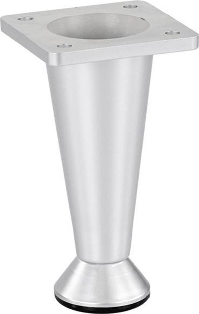 Leziter Möbelfuß in Silber 10x5,5x5,5 cm