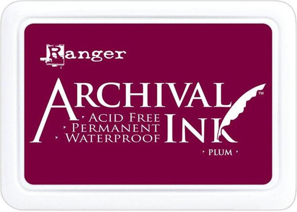 Ranger Archival Ink Stempelkissen - Feinkontur/Wasserfest Plum