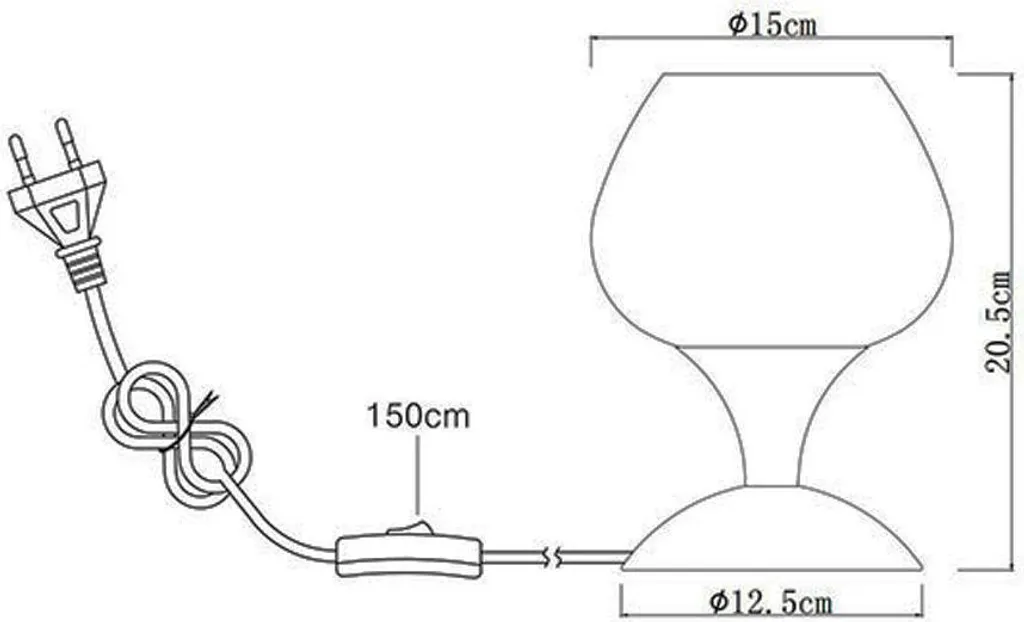Lampe métal chromé vert 20,5 cm - Solution gain de place design chic - 10
