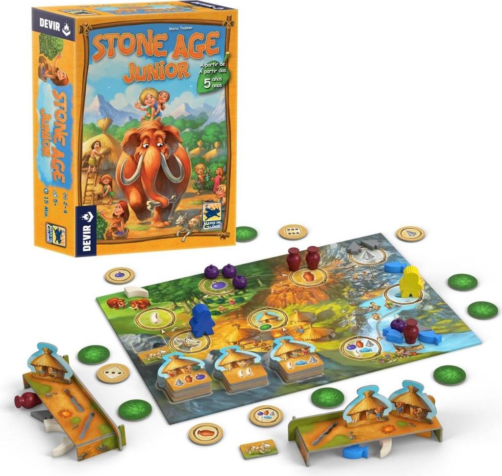 Asmodee Stone Age Junior, Brettspiel, (Kinderspiel des Produktbild 