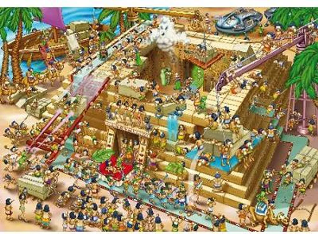 Puzzle 1000 pièces haute définition construction pyramides de Gizeh