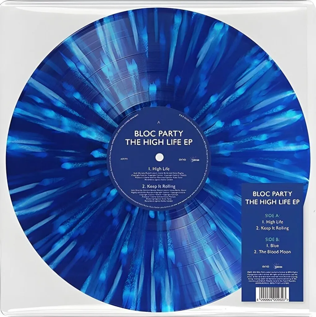 Album Bloc Party High Life EP Vinyle RSD 2024 LP Blue Splatter Rare