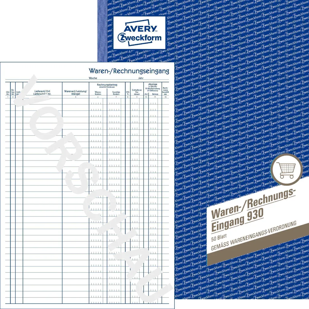 Offerta Libretto Avery Ricevimento Merci: Fattura Subito Pronta!