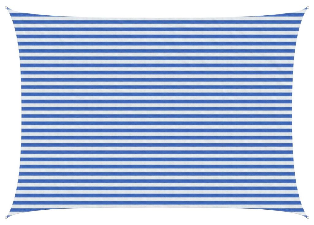Sonnensegel Blau und Weiß 3 x 6 m HDPE