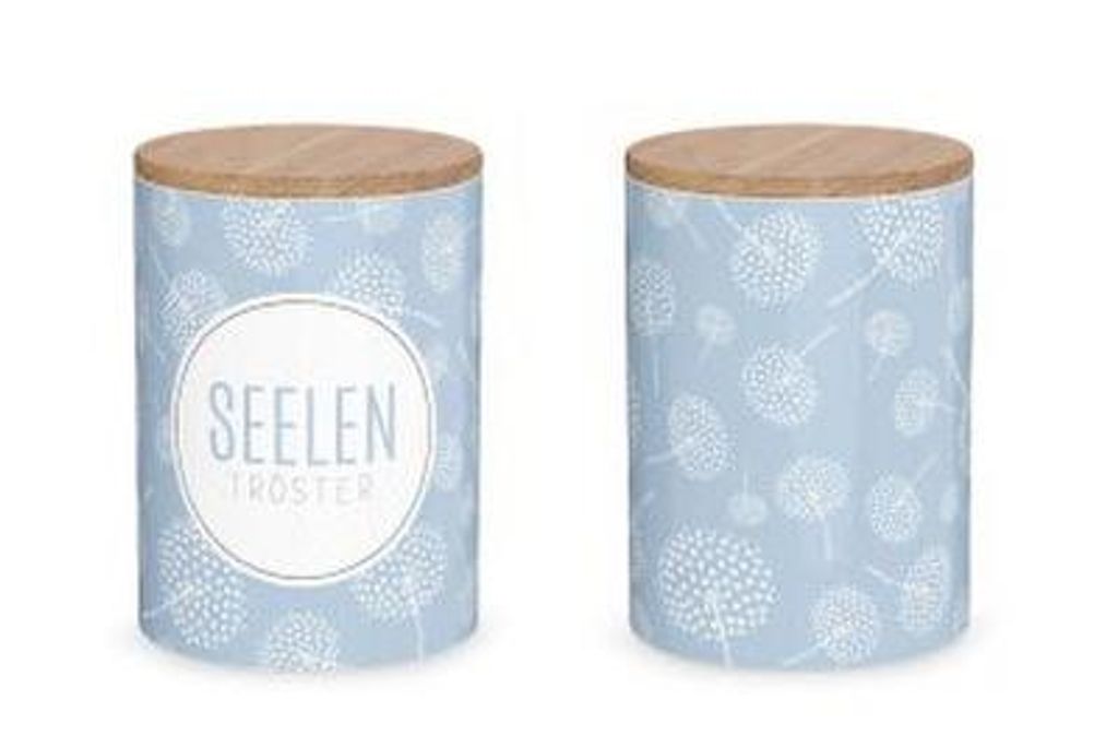 La Vida Vorratsdose Seelentröster Porzellan mit Bambusdeckel 11x16cm