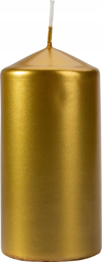 GOLDENE Zylinderkerze Kommunion Hochzeit BISPOL 6x12cm Produktbild 