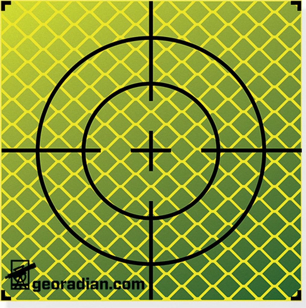 Reflex Zielmarken 60mm X 60mm Gelb + Futteral , 100 StückTotal
