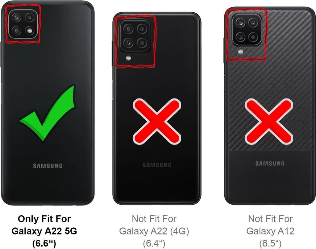 Schutzhülle für Samsung Galaxy A22 5G Hülle Transparent Produktbild 3