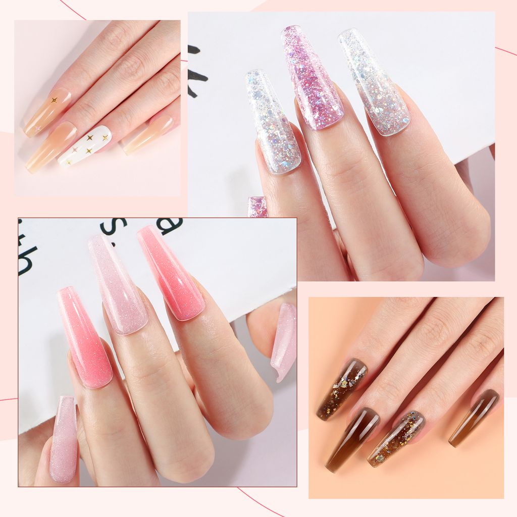 Poly Extension Gel Nagel Kit mit UV LED Lampe Slip Lösung Produktbild 7