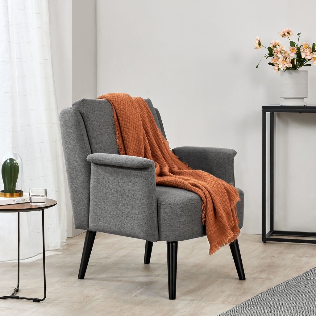 Kreslo 'Edling' Drevo 83 x 73 x 75 cm Sivá Obrázok produktu 
