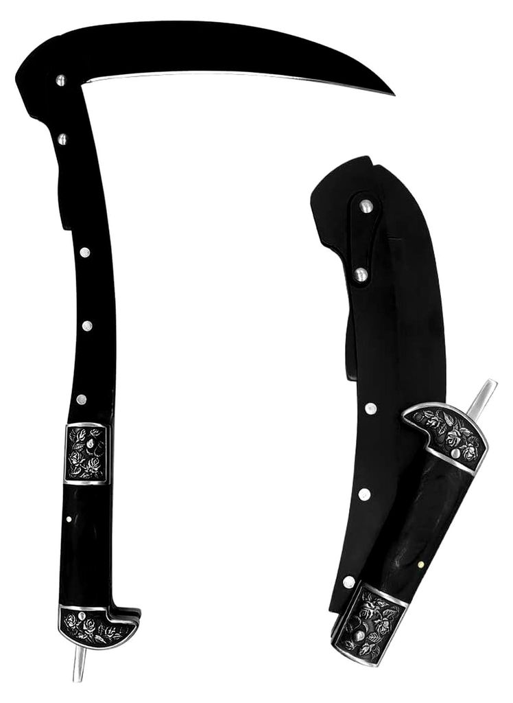 Sicherheit Sharp Gartenarbeit Jäten Faltbare Sichel Doppel Retro Bolsters Sense Werkzeug mit Nylonscheide Geschenkbox