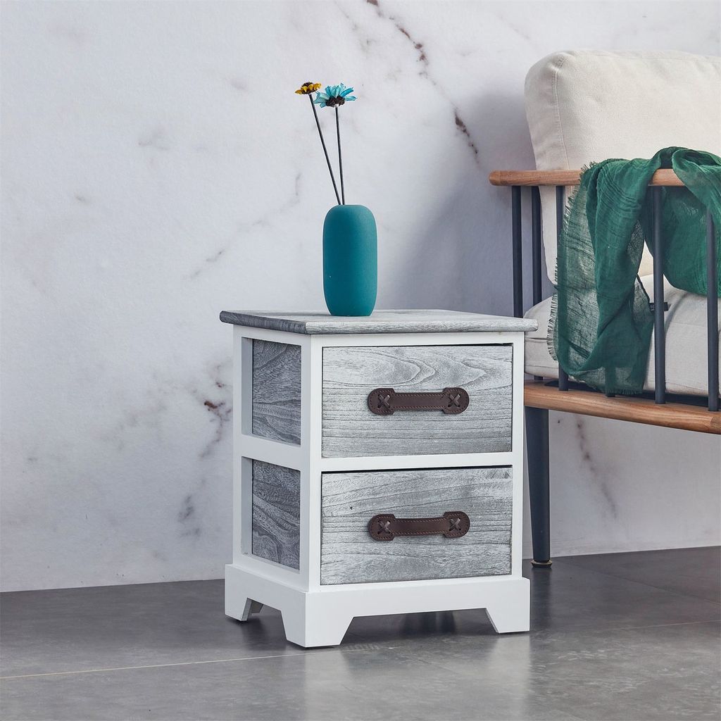 Nachttisch SALERNO Nachtschrank Nachtkommode, mit 2 Produktbild 