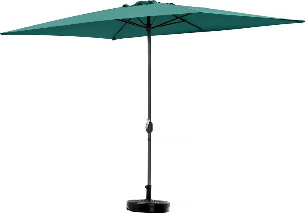 Parasol inclinable 2x3m Sol 2 Vert : Toile Anti-UV et Manivelle Facile