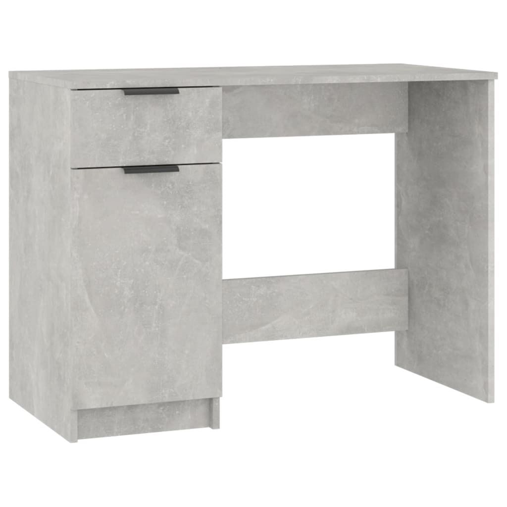 Scrivania grigio cemento 100x50x75 cm materiale a base di Immagine del prodotto 
