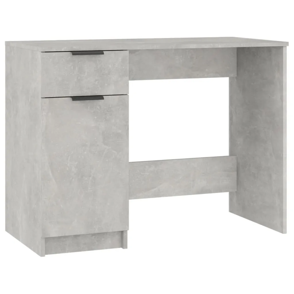 Scrivania PC 100x50x75 cm Grigio Cemento - Desk Workstation Compatta