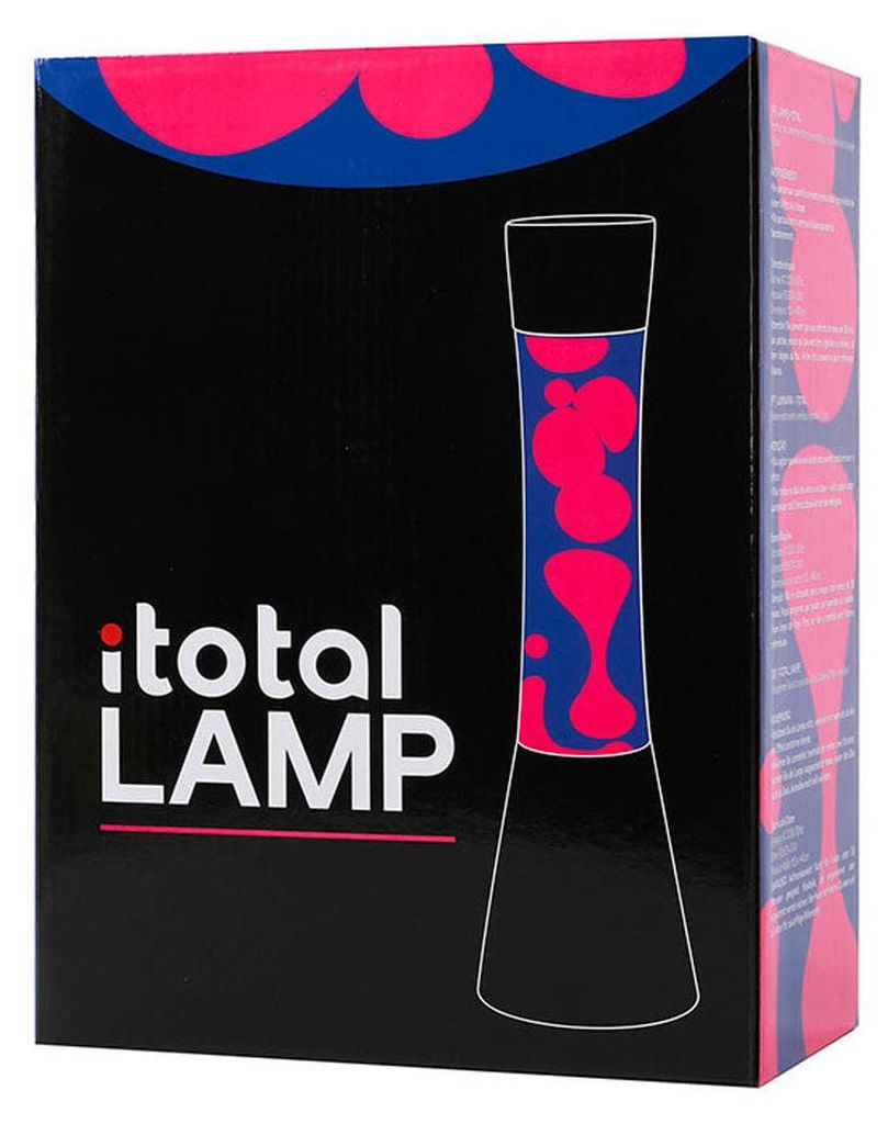 Lavalampe schwarz lila rosa - Stimmungslicht 40cm Glas Produktbild 