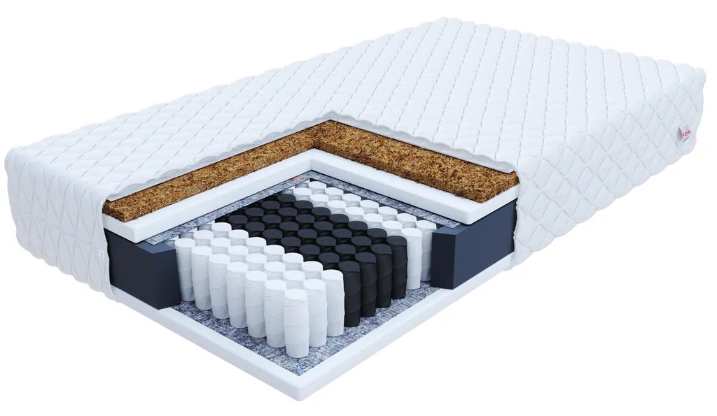 Matelas ressorts ensachés FAMILY Luxury Home 80x200 cm H3/H4 coco