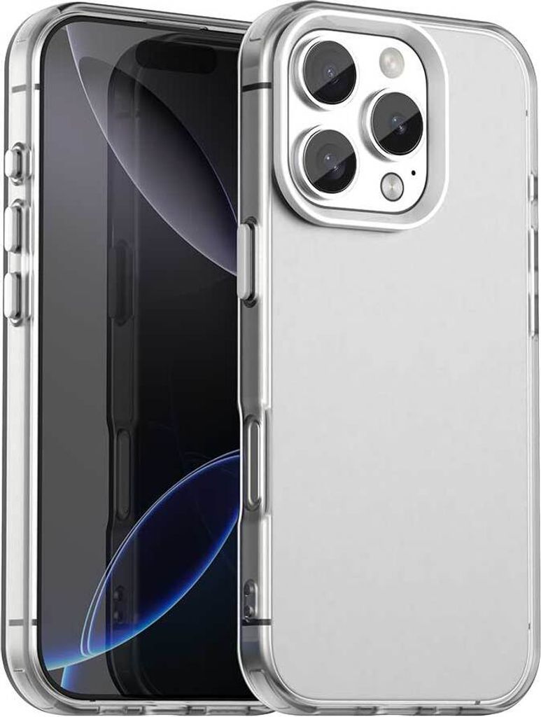 Handyhülle für iPhone 16 Pro Max Schlank Durchscheinend Matt Stoßfest Schutzhülle Weiß