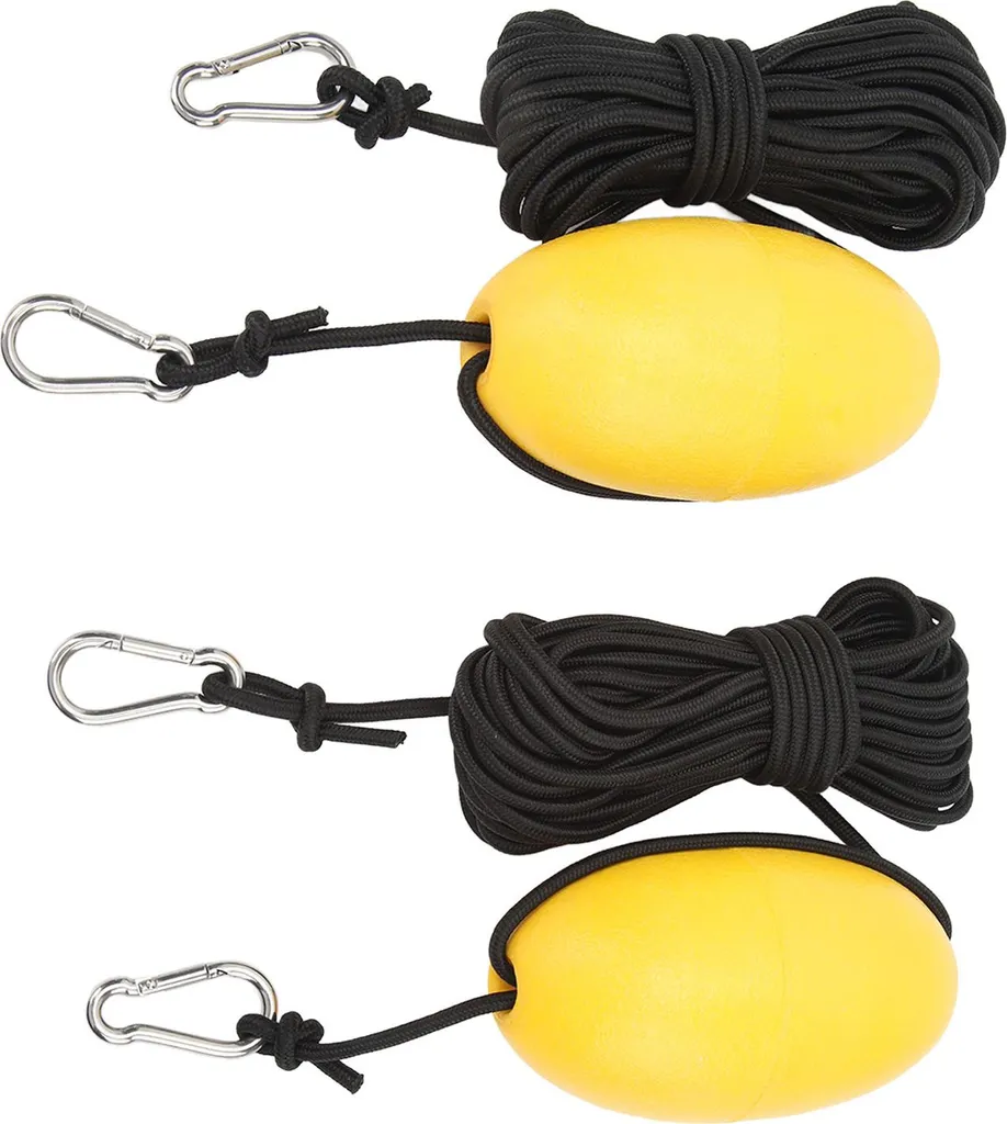 Kit corde de remorquage flottante 30 pieds et bouée jaune pour yacht