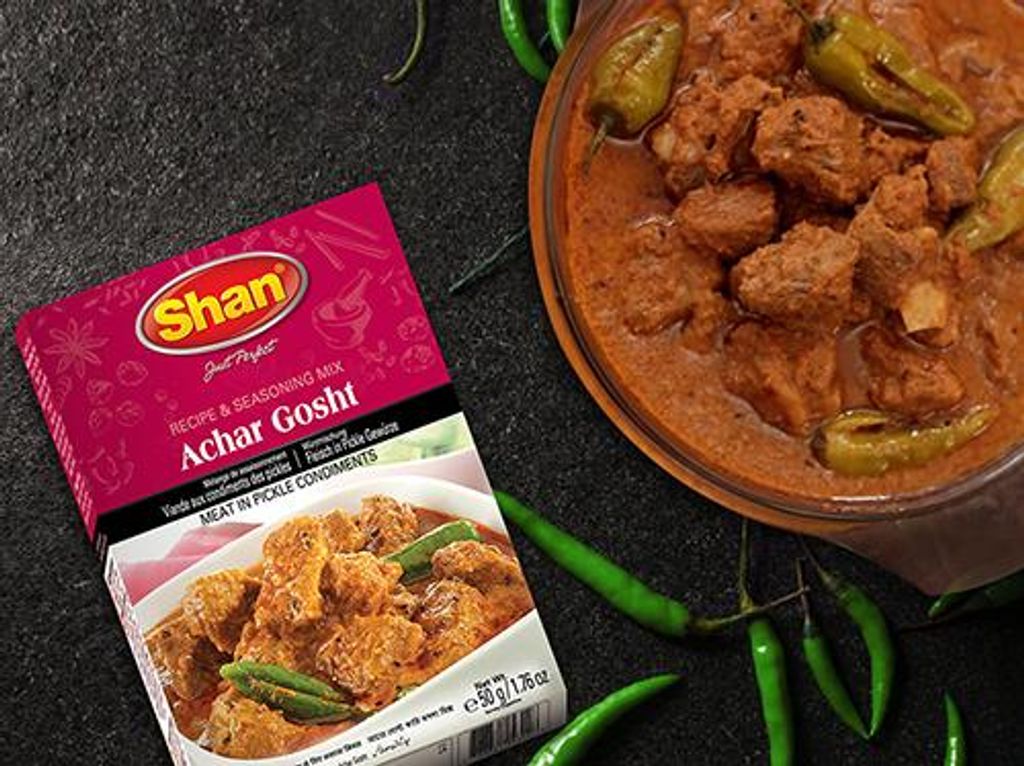 Gewürzmischung Shan | Achar Gosht | Für Fleisch in würziger Produktbild 