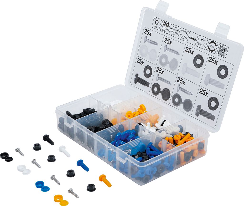 Schrauben-, Muttern- und Abdeckkappen-Sortiment | 400-tlg.