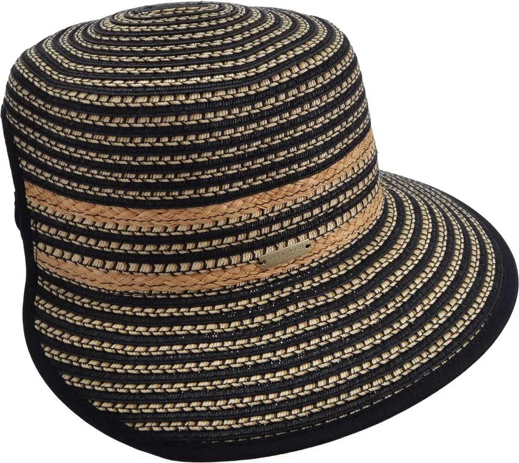 Seeberger Schute en Papier avec Bordure Chapeau Visière Femme d'Été