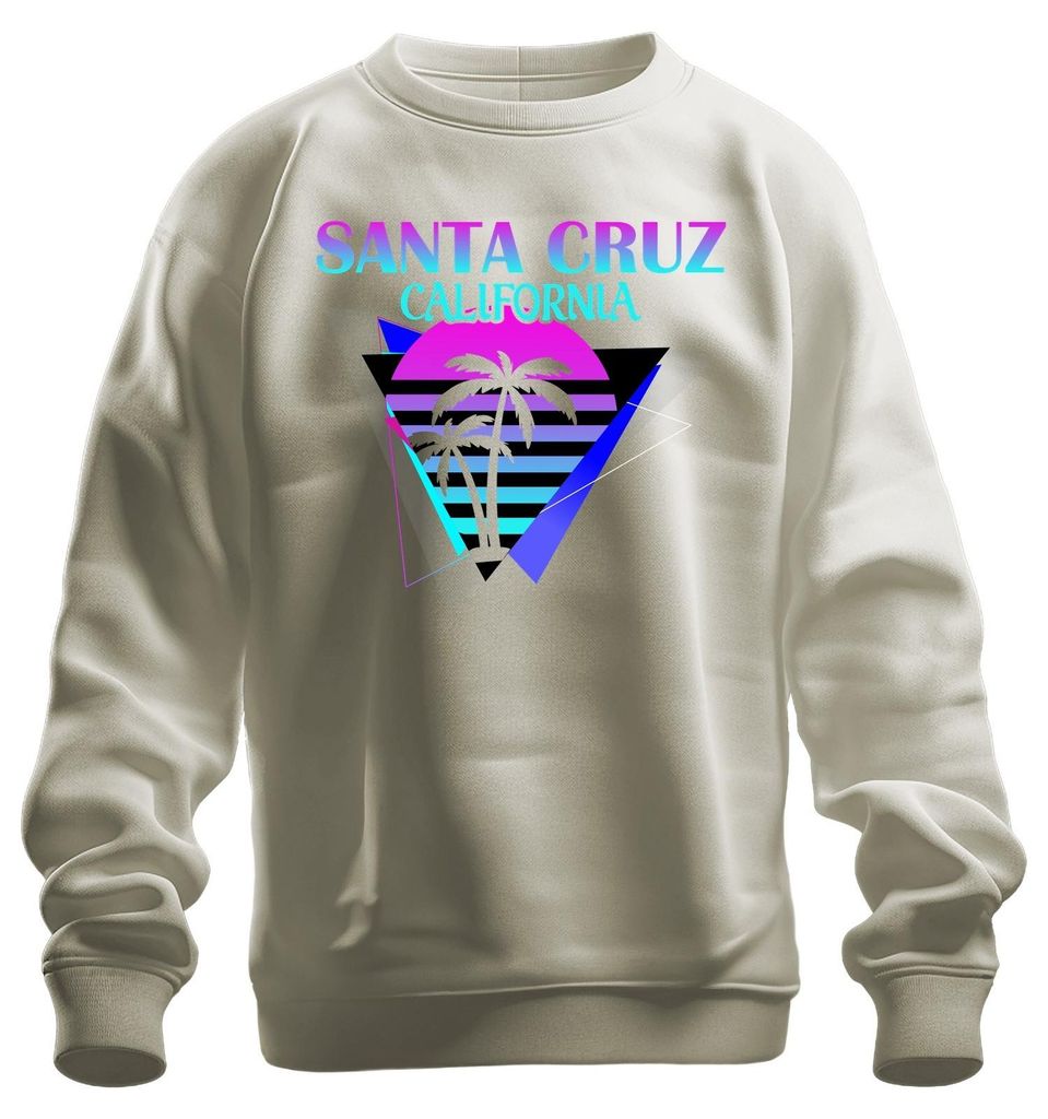 Santa Cruz California Palmen Sonne Vaporwave 80s Strand Immagine del prodotto 