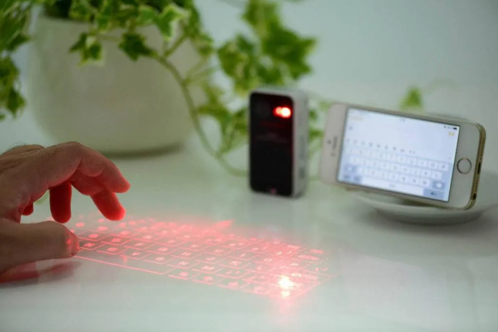 Clavier laser sans fil noir projection virtuelle Bluetooth pour tablette - 7