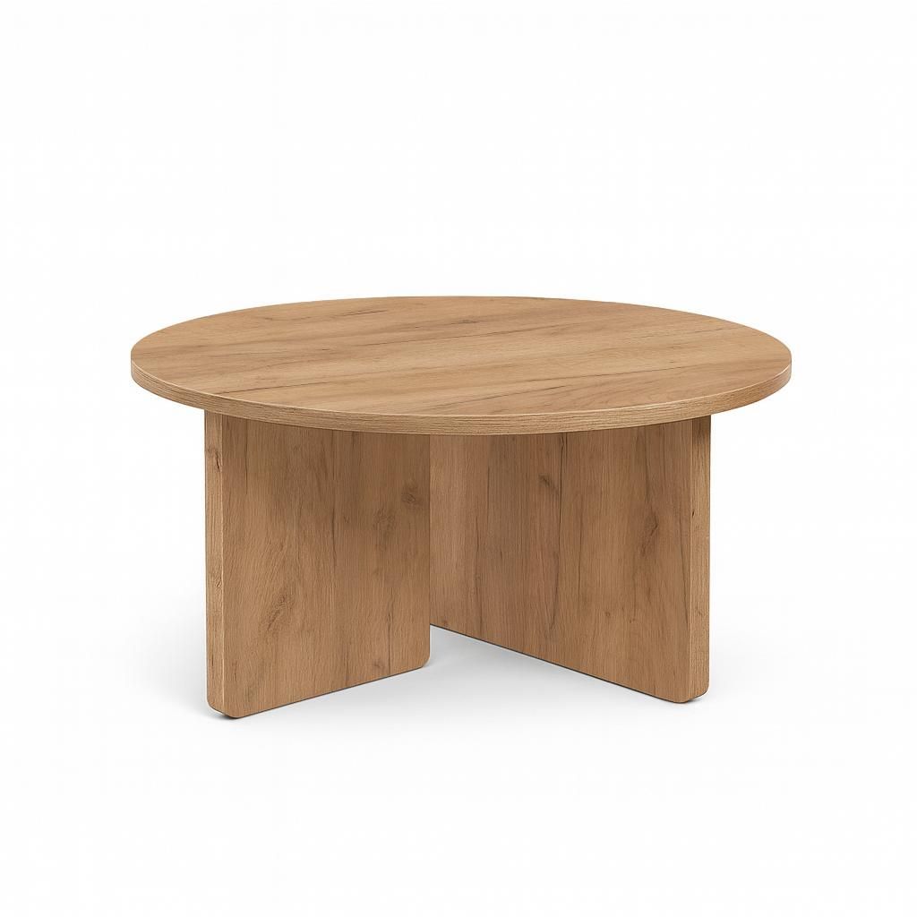 FAVI Couchtisch 60 cm, minimalistisch und zeitlos – Eiche Craft Golden