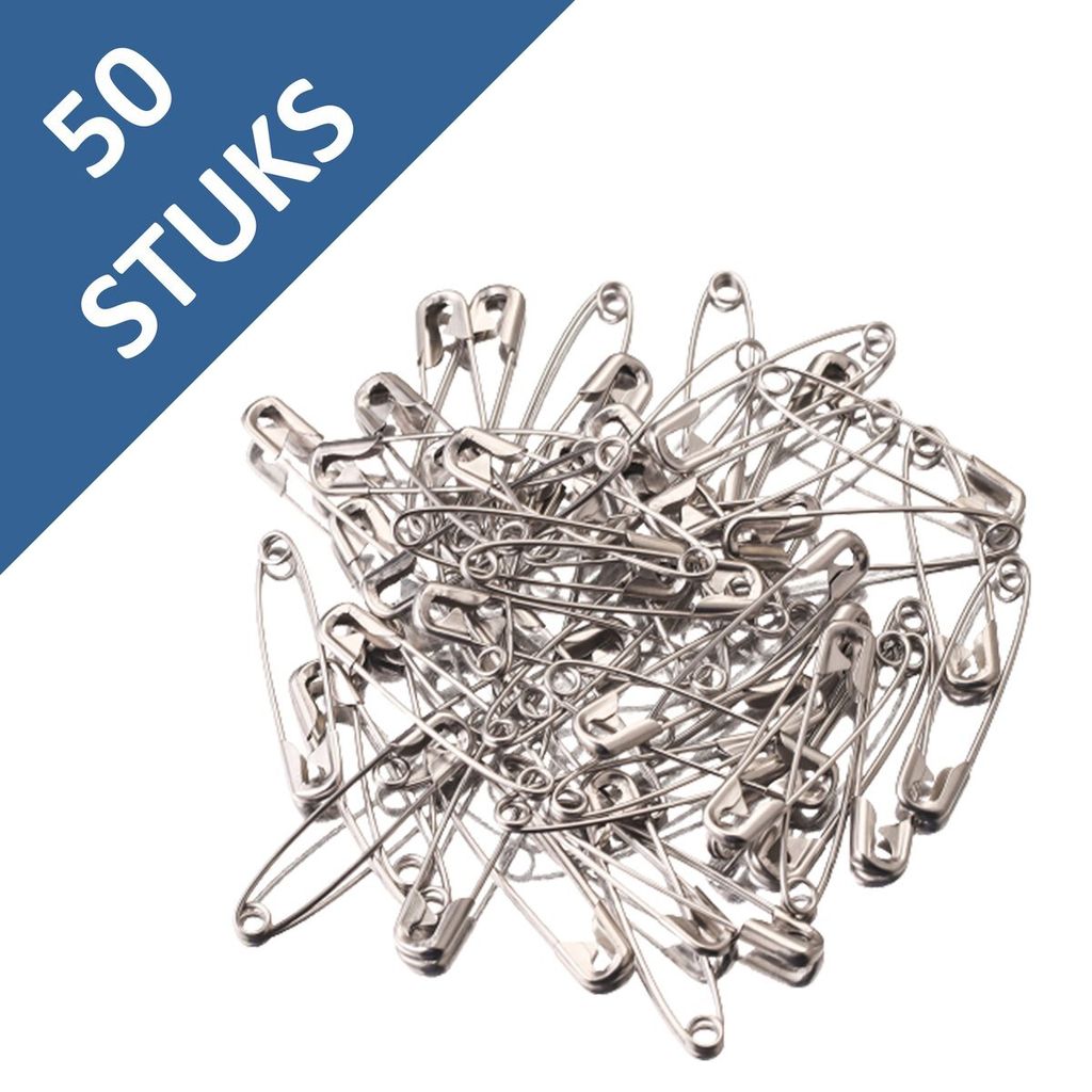 Sicherheitsnadeln mit Schutzkappe – 50 Stück – Silber – 28 Produktbild 