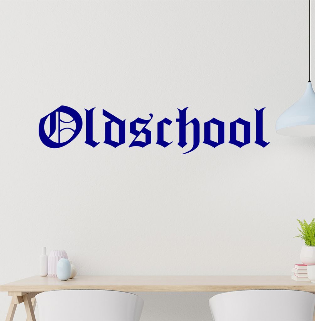 Oldschool Wandtattoo in 6 Größen - Wandaufkleber Wall Sticker - Dekoration, Küche, Wohnzimmer, Schlafzimmer, Badezimmer