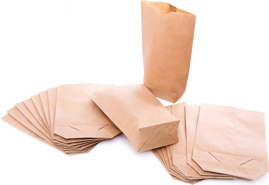 10 BRAUNE natur Kreuzbodenbeutel Geschenktüten Papiertüten Papier-Beutel 16,5 x 26 x 6,6 cm Kraftpapier 1a-QUALITÄT Verpackung Geschenkpapier Ob...