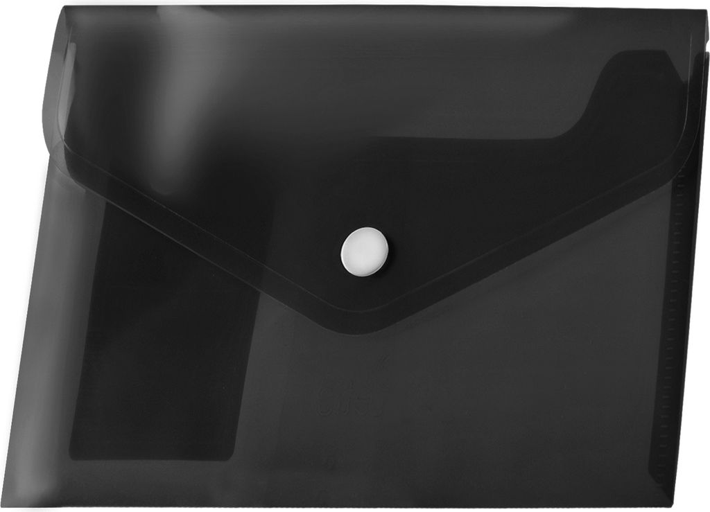 A5 PP-Klappumschlag schwarz (12 Stück)