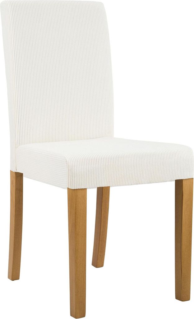 Esszimmerstuhl DALAN - Cord Creme 41x47x91 cm Antik-Hell | Essstühle Esszimmerstühle Küchenstühle Wohnzimmerstühle