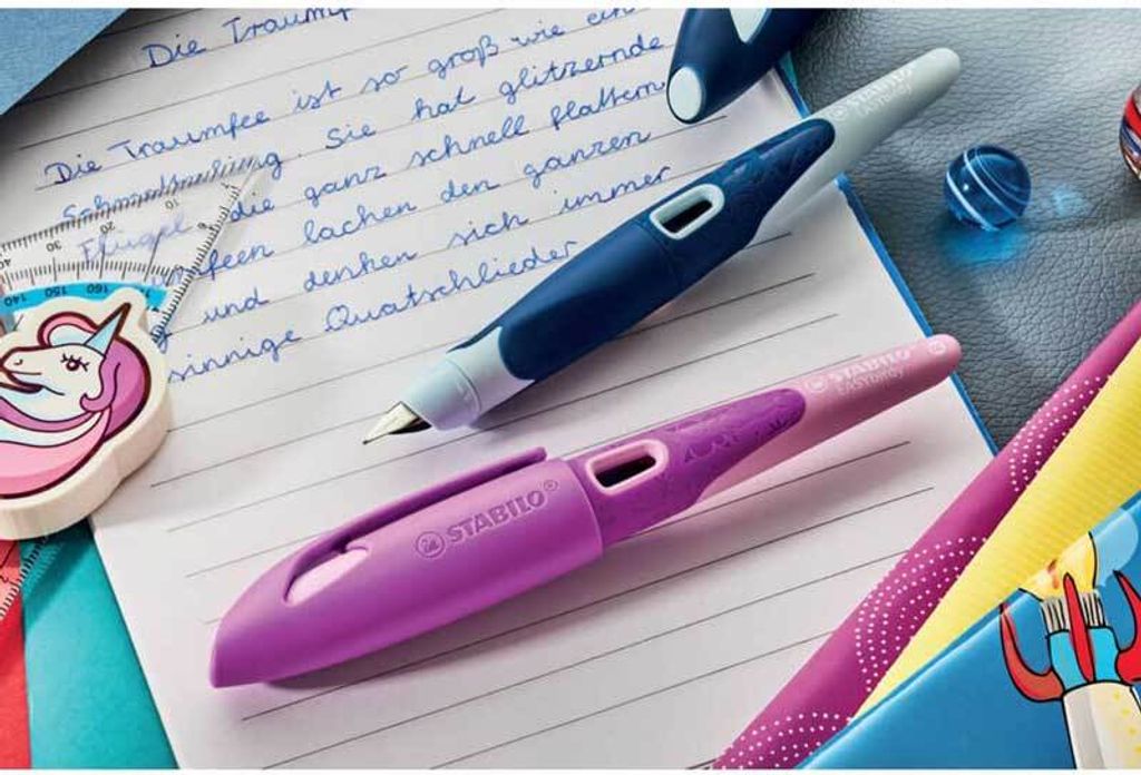 Stabilo EASYbirdy Füller Dreamworld Patrone A blau/Weltall L