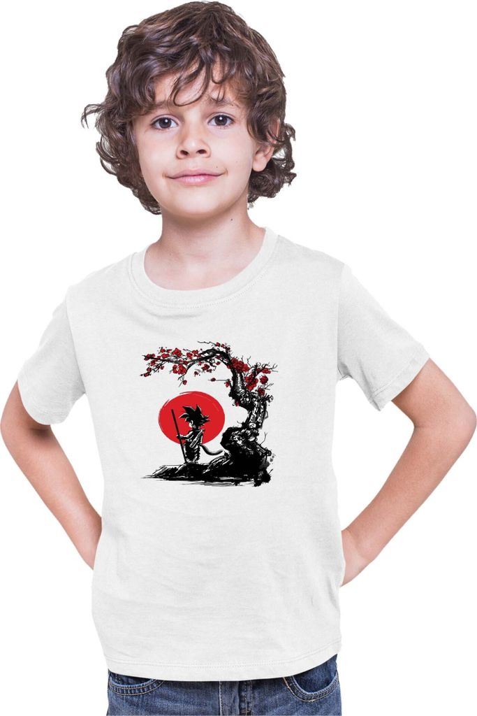 Kinder T-Shirt Dragon Anime Manga Ball Z Goku 33, 12-13 Jahr - 152 / Weiß